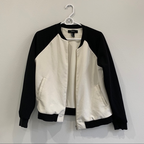 Jackets & Coats Chic Black And White Bomber Jacket Poshmark